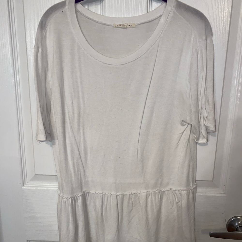 Nice plain white shirt!